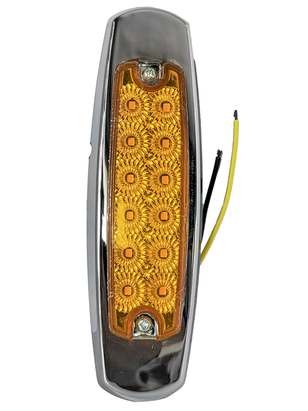 ACCU076084 - LAMPARA LATERAL LED UNIVERSAL AMBAR OVALADA 12 LED